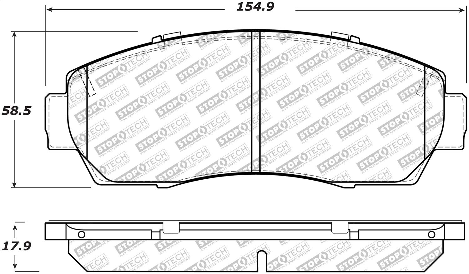 Brake Pads StopTech 305.15210 Street Select with Hardware