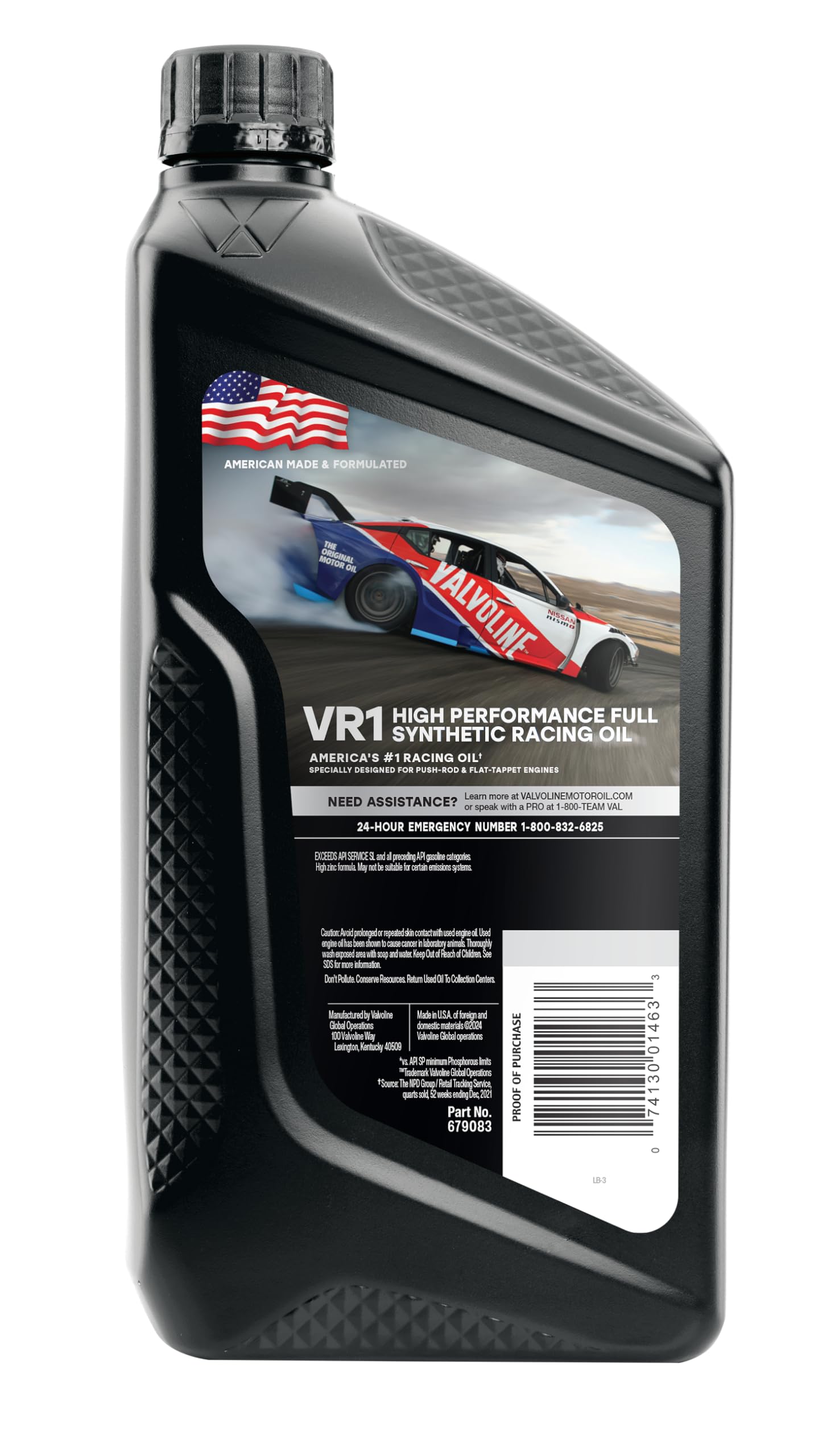 Valvoline Racing Synthetic VR1 SAE 10W-30 Motor Oil 1 QT