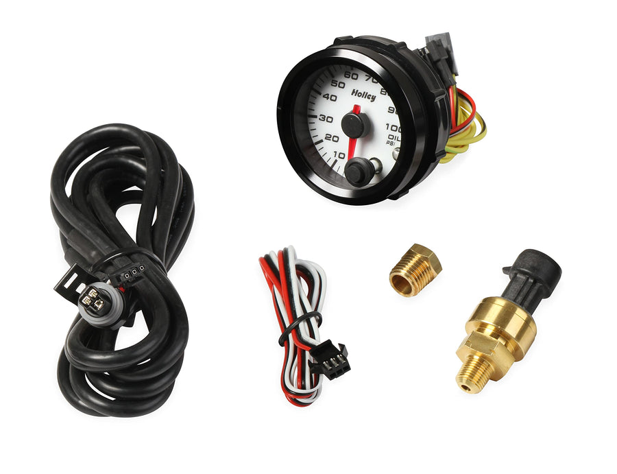 Analog Style Holley 26-601W Oil Pressure Gauge