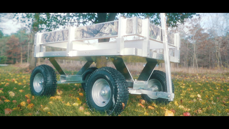 All Terrain Country Kahuna Wagon-Solid Aluminum Construction, Large Turf Tires, Clevis, Made in The USA!
