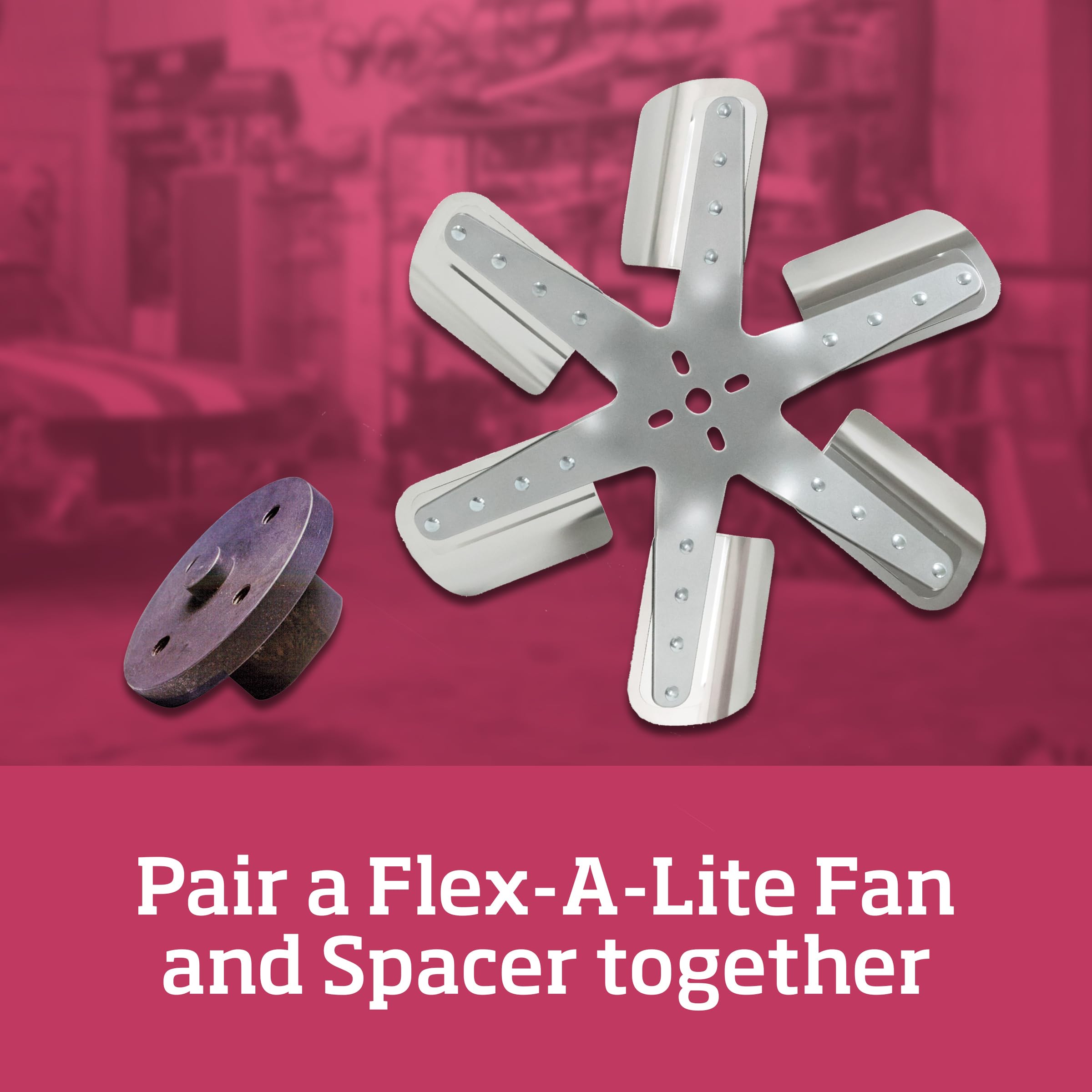 Flex-A-Lite Thread-On 1-1/2 Inch Fan Spacer and Adapter, Reverse Rotation Fan Spacer (851/113291)