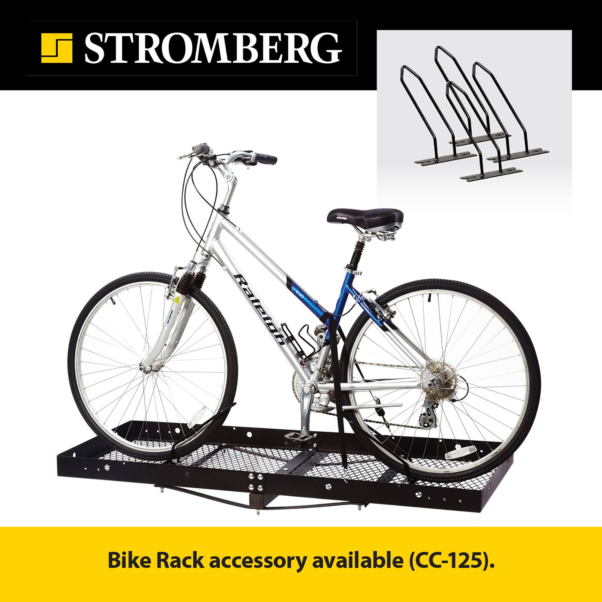 Cargo Carrier Stromberg Carlson CC-100 - 23" x 60" RV Cargo Caddy - Trailer Caddy for RVs and Campers - Hitch Cargo Carrier Fits 2" Receiver - Supports Up to 500lbs of Cargo