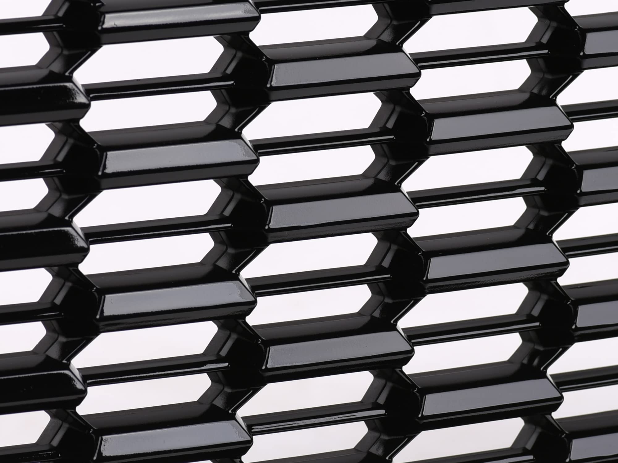 Denali Style Armordillo Honeycomb Mesh Front Grille|Compatible With 2021-2023 GMC Yukon/XL/Denali|8711064|ABS Plastic|Piano Black|Front Hood Bumper Grille