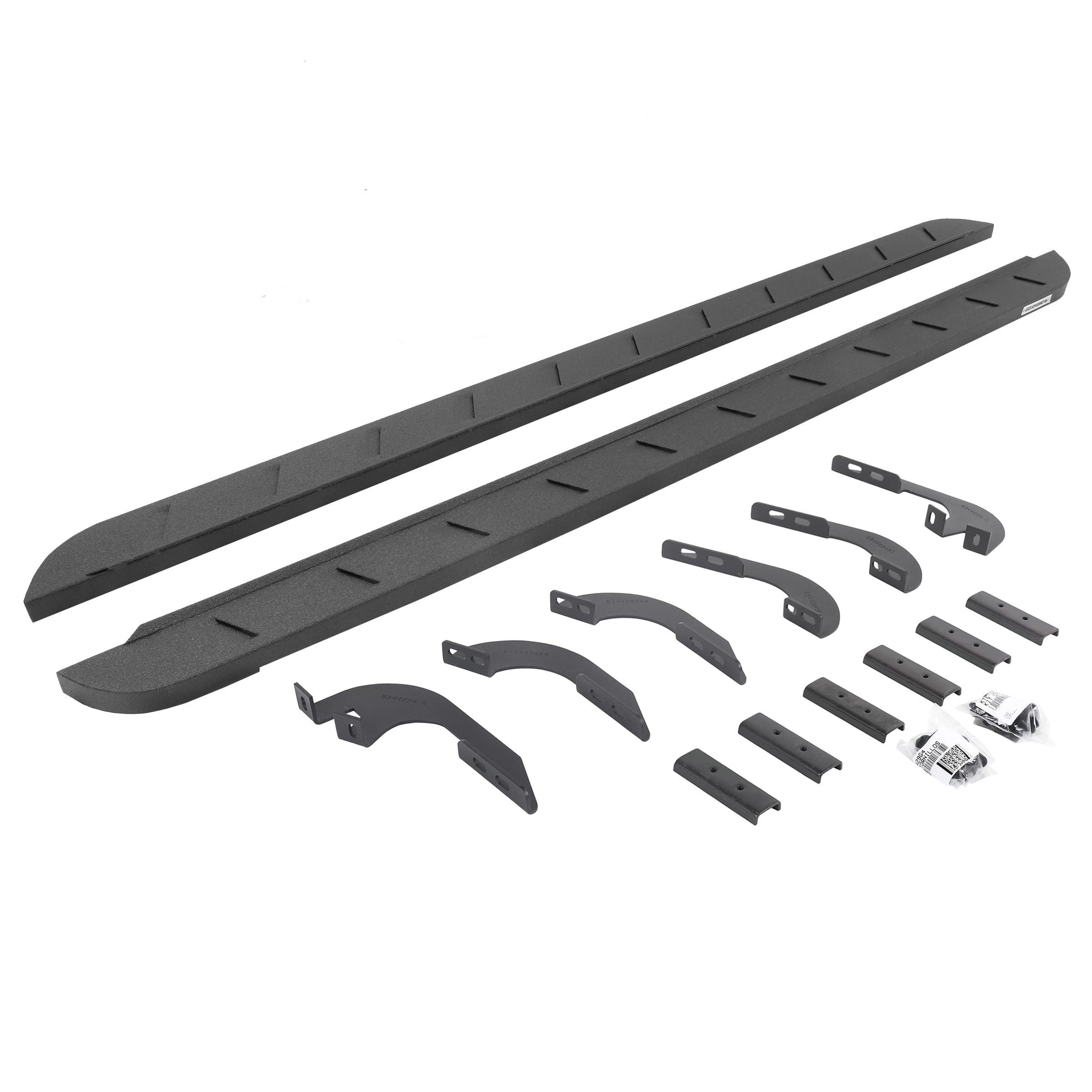Go Rhino RB10 Running Boards & Slim Brackets | Cab Length, Galvanized Steel, Protective Bedliner Coating | 63443280ST | Fits 2024 Toyota Tacoma Double Cab
