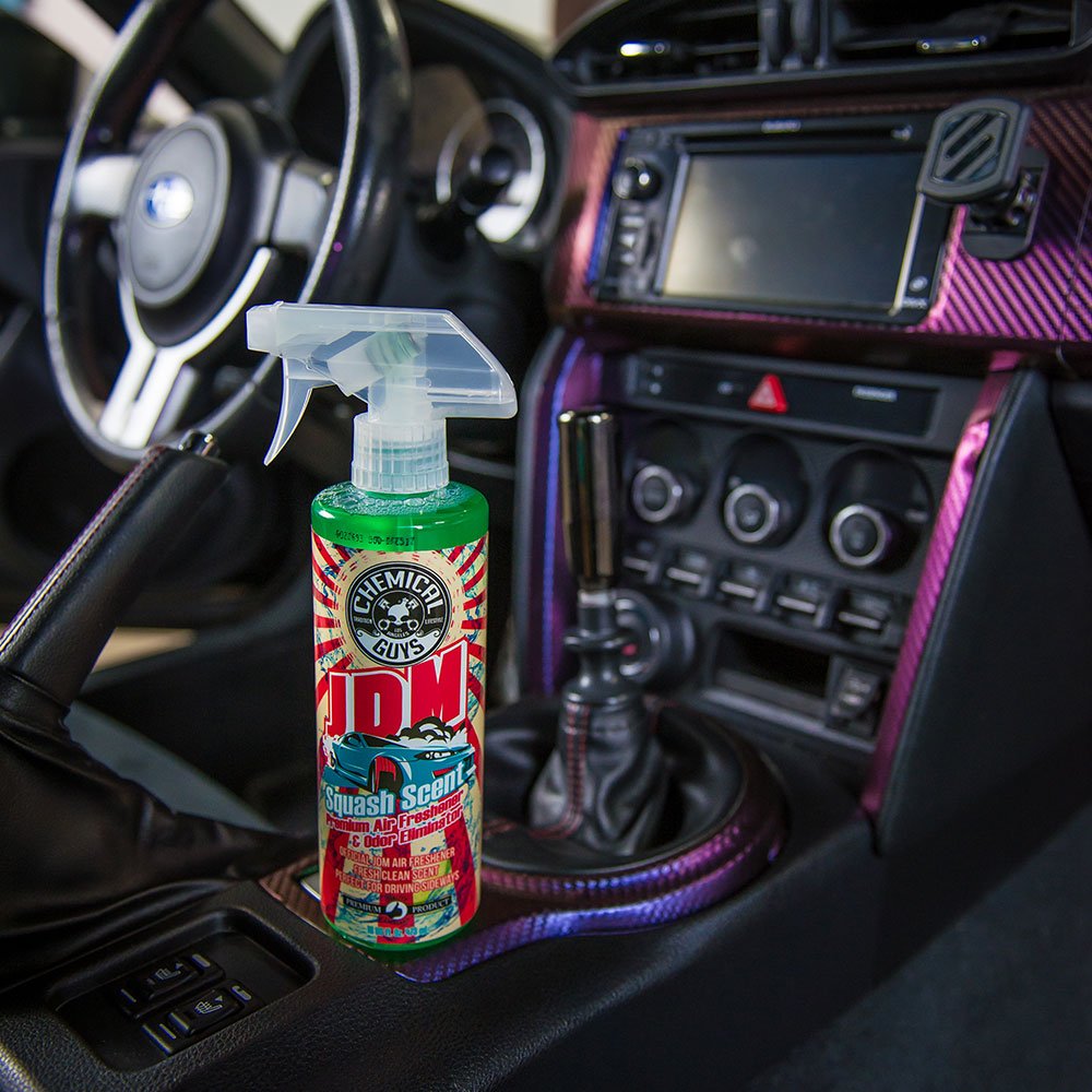 Chemical Guys Premium Air Freshener and Odor Eliminator AIR23504, Fresh Clean Scent, Great for Cars, Trucks, SUVs, RVs & More (JDM Squash Scent) 4 fl oz