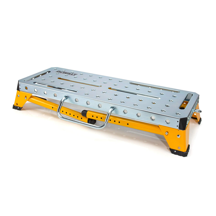 Dewalt Portable Adjustable Height Steel Welding Table and Work Bench, 18 x 46-inch Tabletop, Folding Legs, Carrying Handle, and Cord Minder