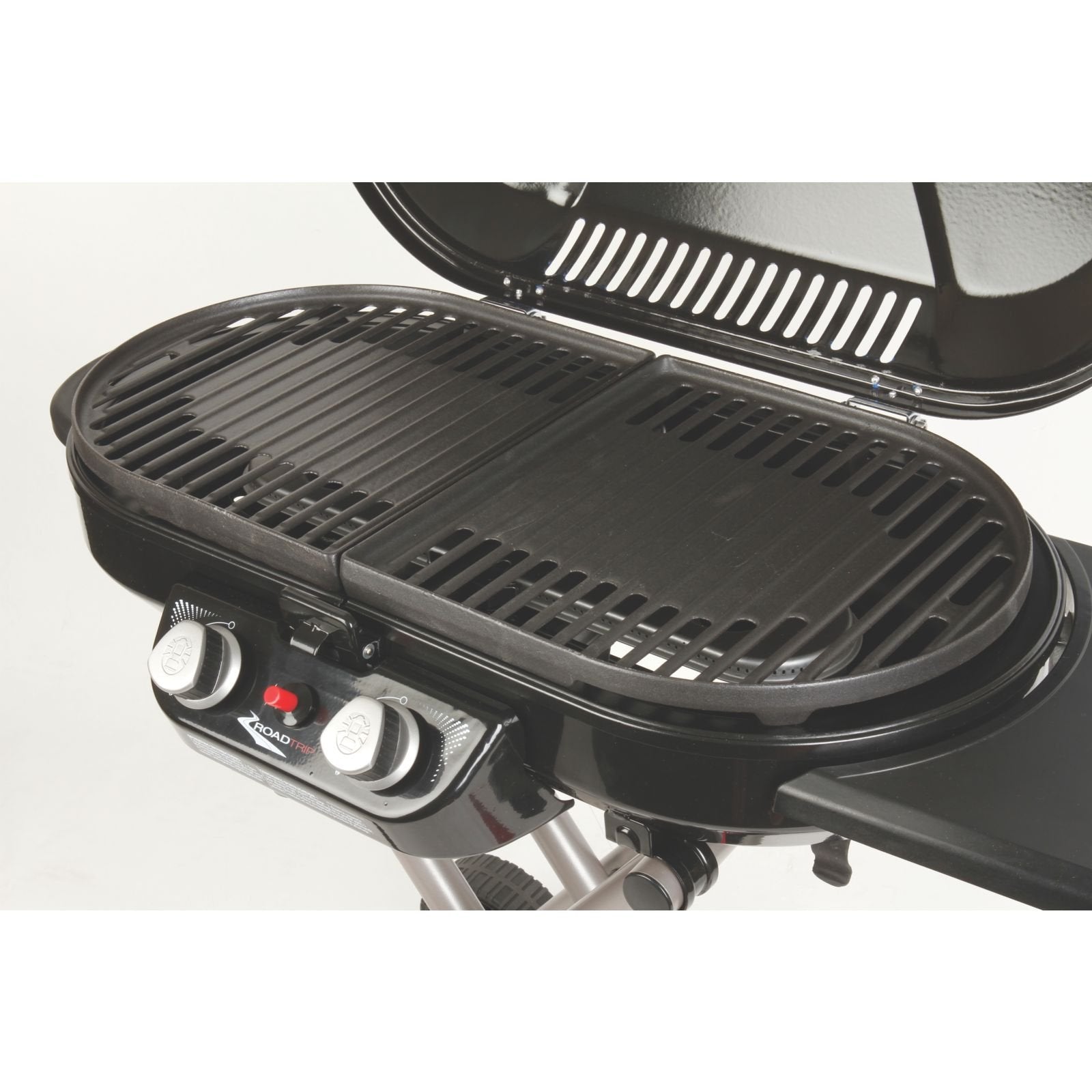 Coleman RoadTrip Swaptop Grills Full-Size Cast Iron Griddle & Grill Grate, Easy-To-Clean Cast Iron, Durable & Versatile, Ideal for Camping, Tailgating, & Home Use, 142 Sq. In. Cooking Area