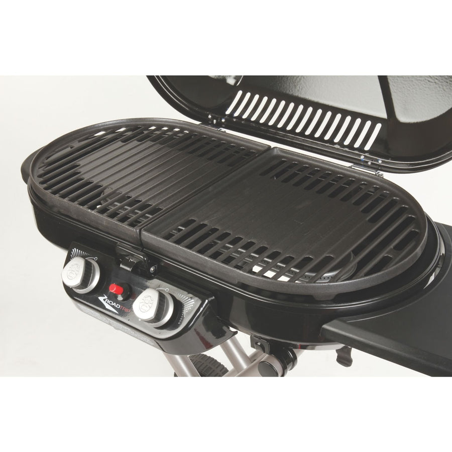 Coleman RoadTrip Swaptop Grills Full-Size Cast Iron Griddle & Grill Grate, Easy-To-Clean Cast Iron, Durable & Versatile, Ideal for Camping, Tailgating, & Home Use, 142 Sq. In. Cooking Area