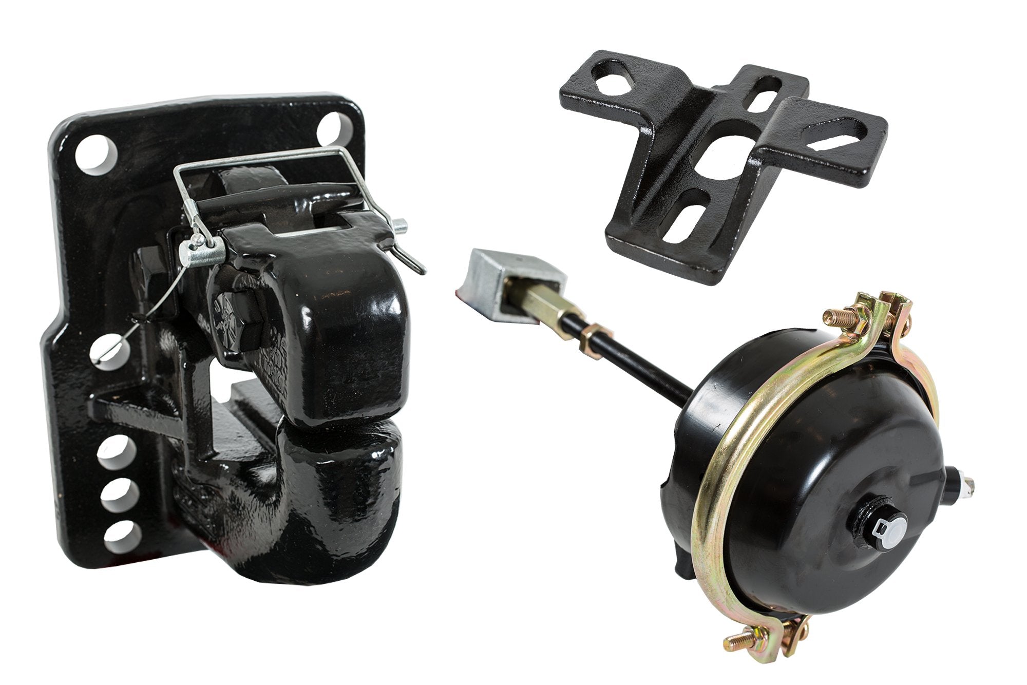 50 Ton Buyers Products Air Compensated Pintle Hook, 10-Hole Mount