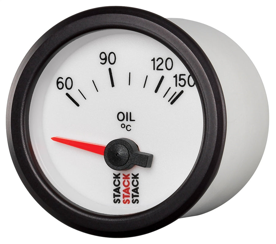 AutoMeter Gauge ST3259, Oil Temp, Electric, 52Mm, Wht, 60-150ºc, M10 Male