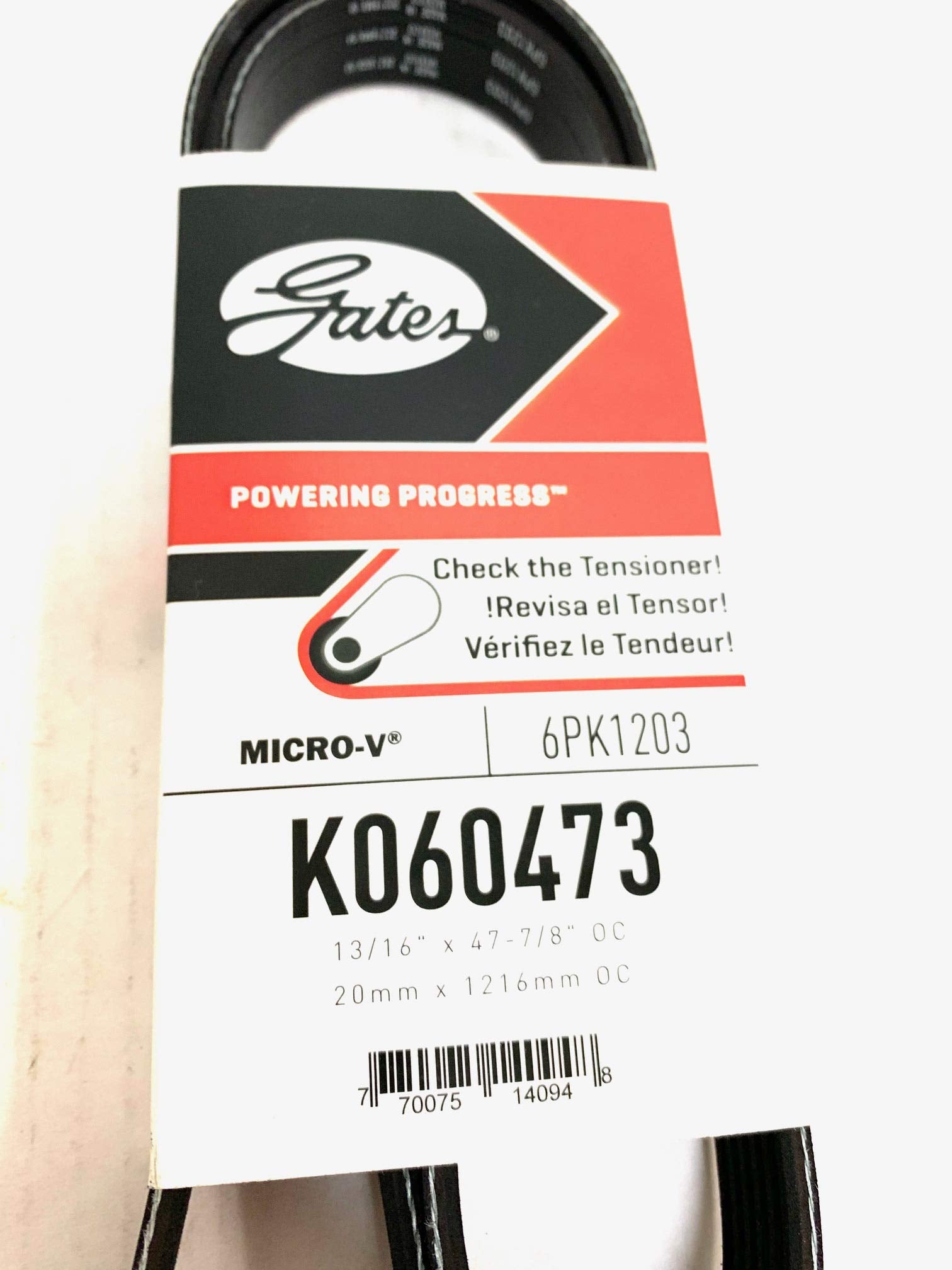 Micro-V Gates K060473 Serpentine Drive Belt