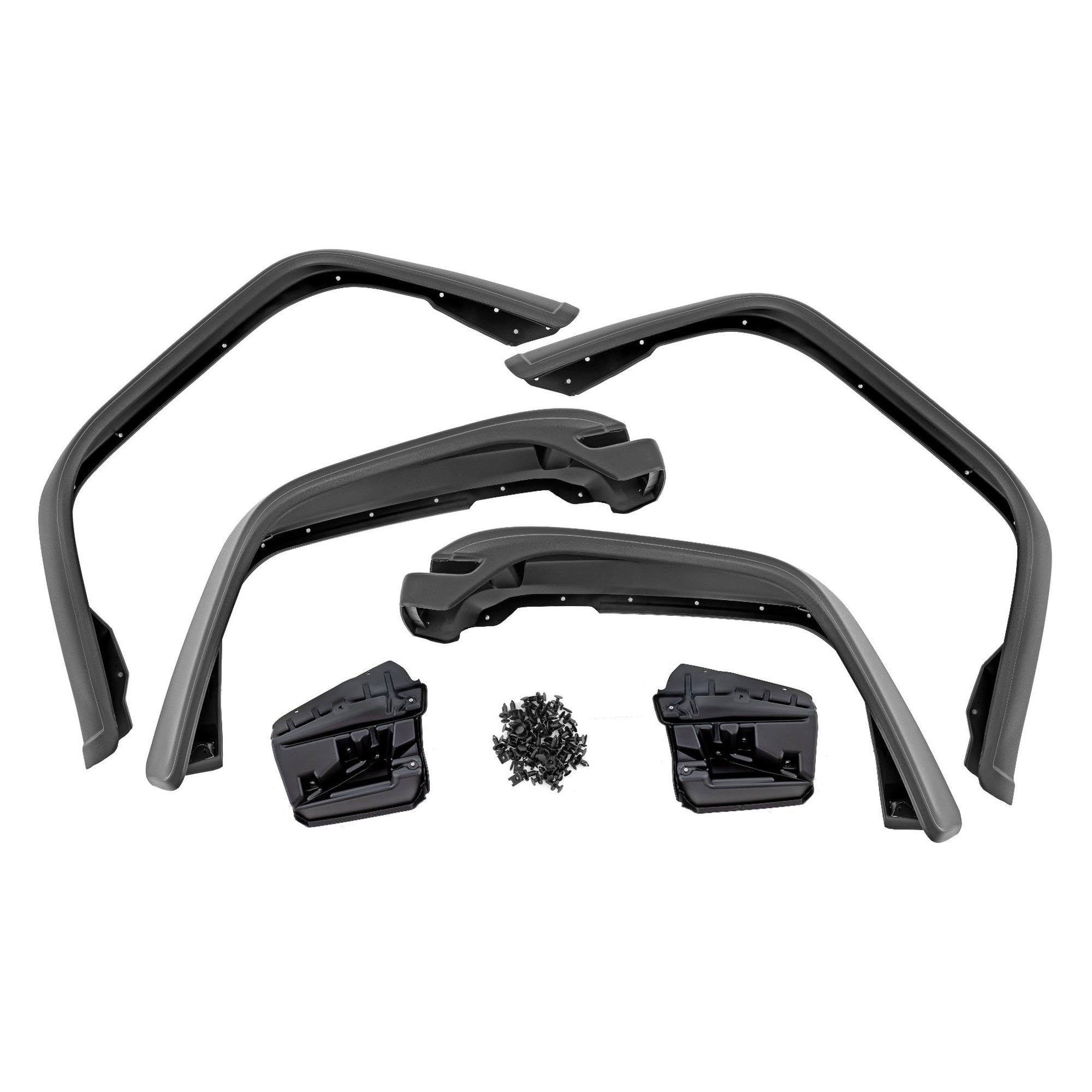 Rough Country Fender Flares WF1 for Jeep Gladiator JT (2020-2024) - Set of 4, Flat Black