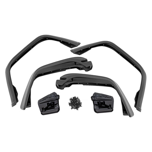 Rough Country Fender Flares WF1 for Jeep Gladiator JT (2020-2024) - Set of 4, Flat Black