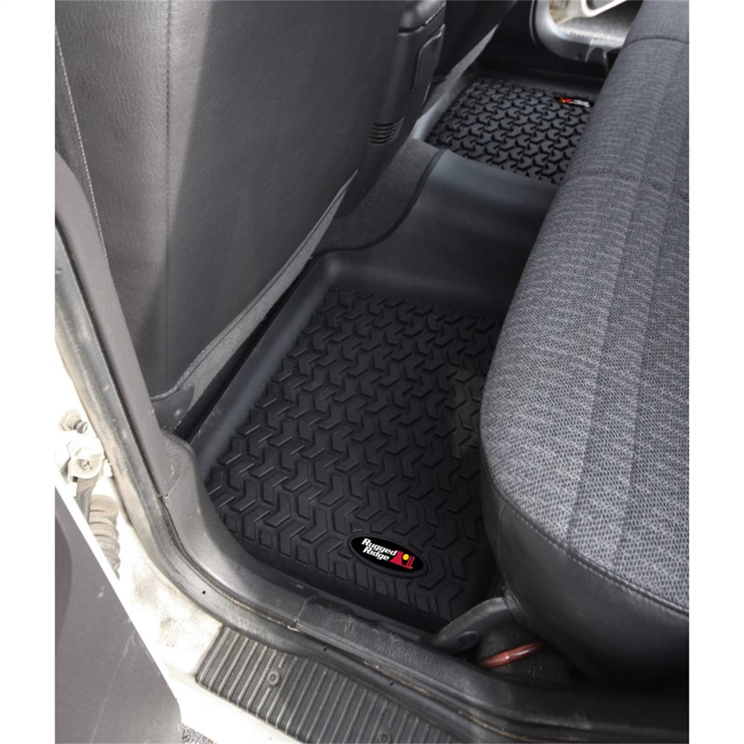 Rear Floor Liners Rugged Ridge for Jeep Cherokee | All-Terrain, Black | 12950.19 | Fits 1984-2001 Jeep Cherokee XJ