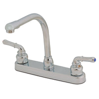 8" Empire Faucets U-YNN800RSN Kitchen Faucet with Hi-Rise Spout & Teapot Handles - Brushed Nickel