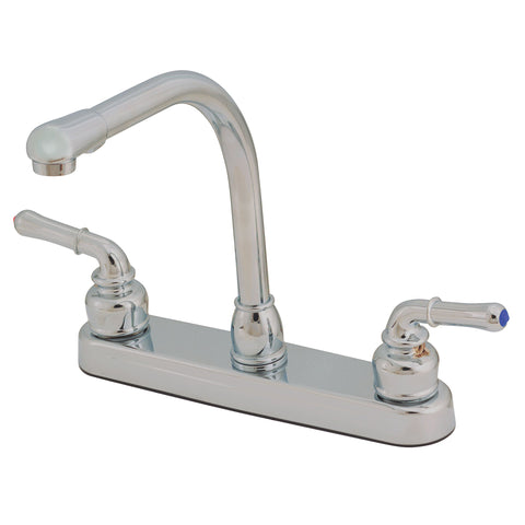 8" Empire Faucets U-YNN800RSN Kitchen Faucet with Hi-Rise Spout & Teapot Handles - Brushed Nickel