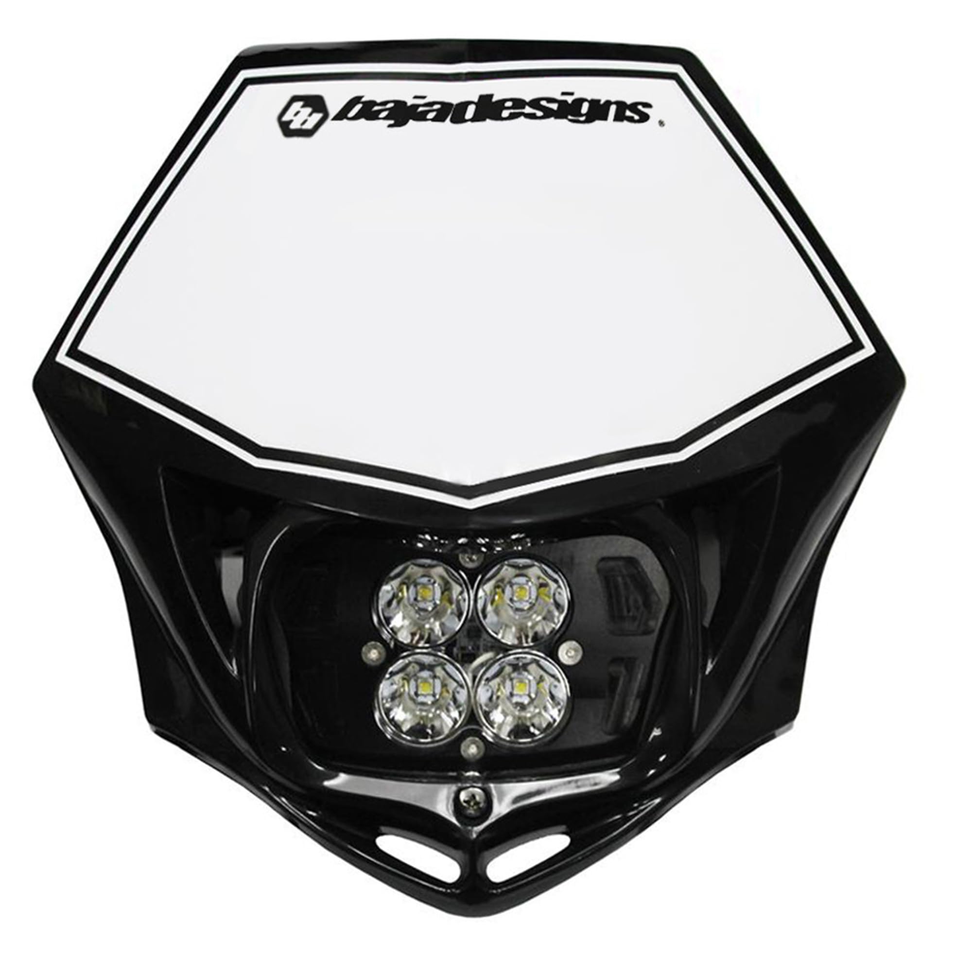 Baja Designs Squadron Pro Motorcycle A/C LED Headlight Kit with Shell (Black Shell)