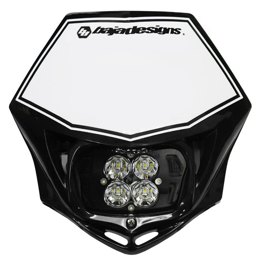 Baja Designs Squadron Pro Motorcycle A/C LED Headlight Kit with Shell (Black Shell)