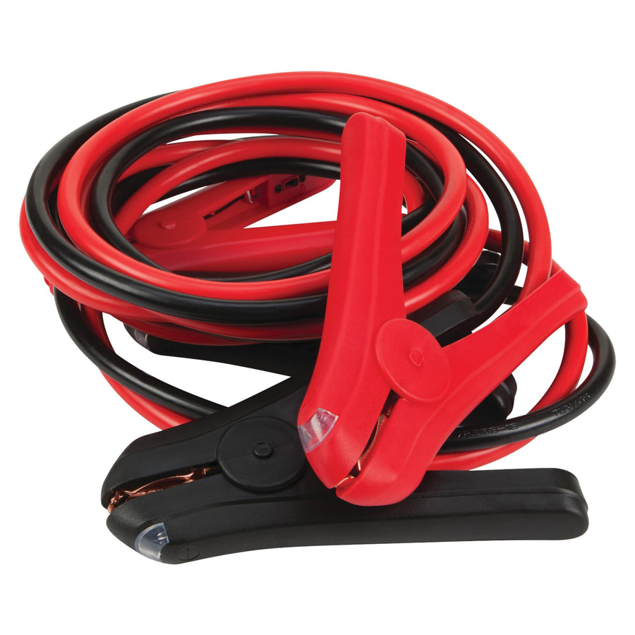 10ft Performance Tool W1675 4GA Lighted Jumper Cables - Tangle-Free, Heavy Duty Clamps, Suitable for Trucks, SUVs, and Other Large Vehicles