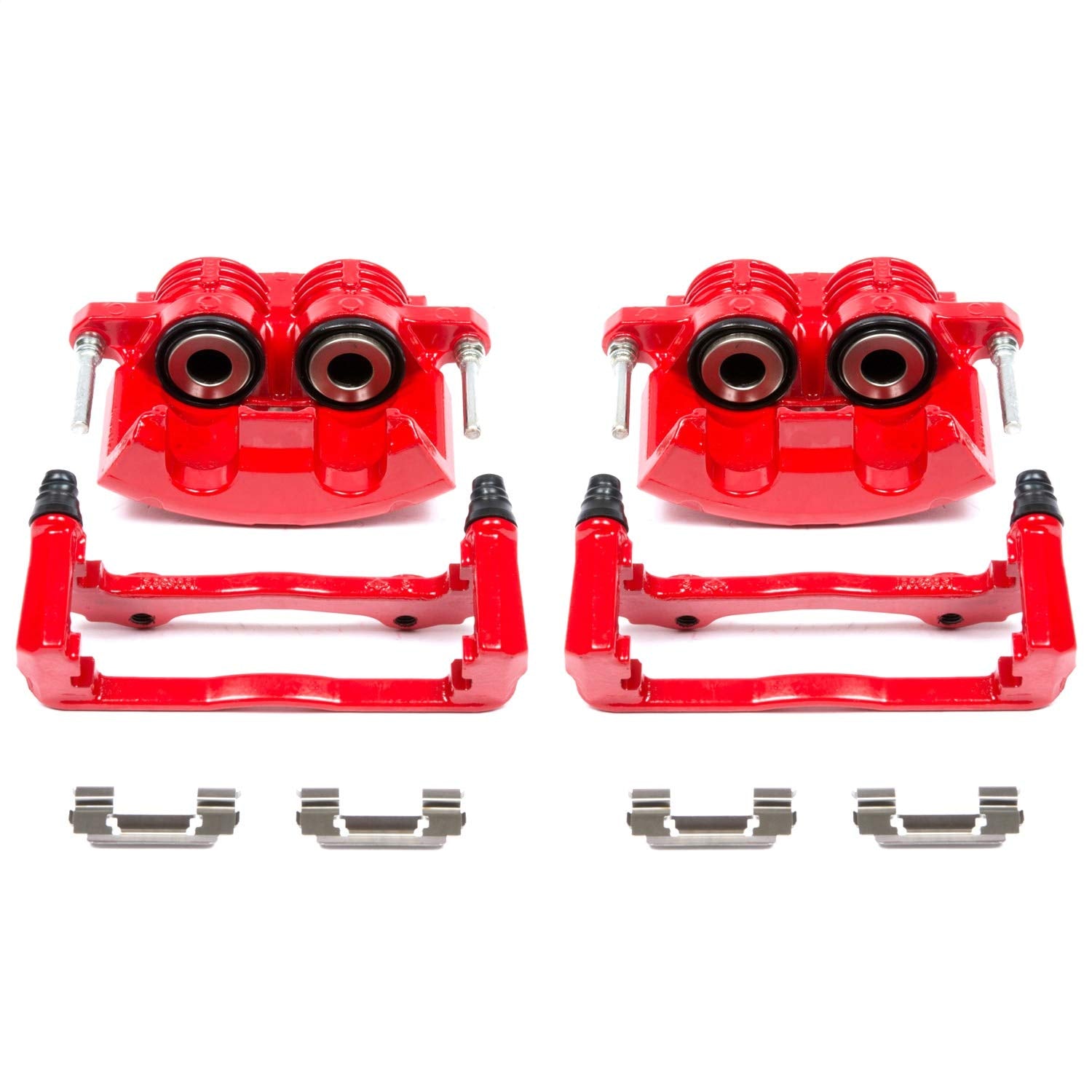 Power Stop S4692 Front Pair of High-Temp Red Powder Coated Calipers For Chevrolet Camaro 1998-2002, Pontiac Firebird 1998-2002 [Model Specific]