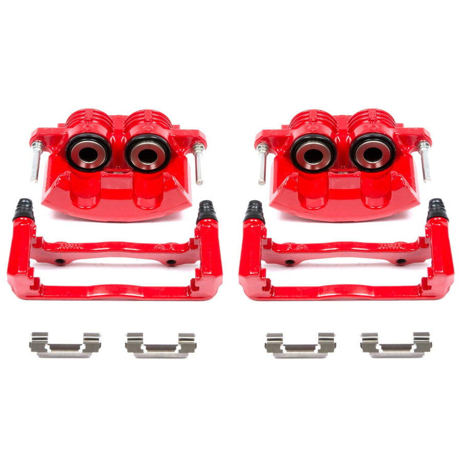 Power Stop S4692 Front Pair of High-Temp Red Powder Coated Calipers For Chevrolet Camaro 1998-2002, Pontiac Firebird 1998-2002 [Model Specific]