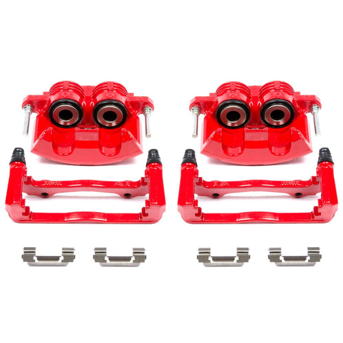 Power Stop S4692 Front Pair of High-Temp Red Powder Coated Calipers For Chevrolet Camaro 1998-2002, Pontiac Firebird 1998-2002 [Model Specific]