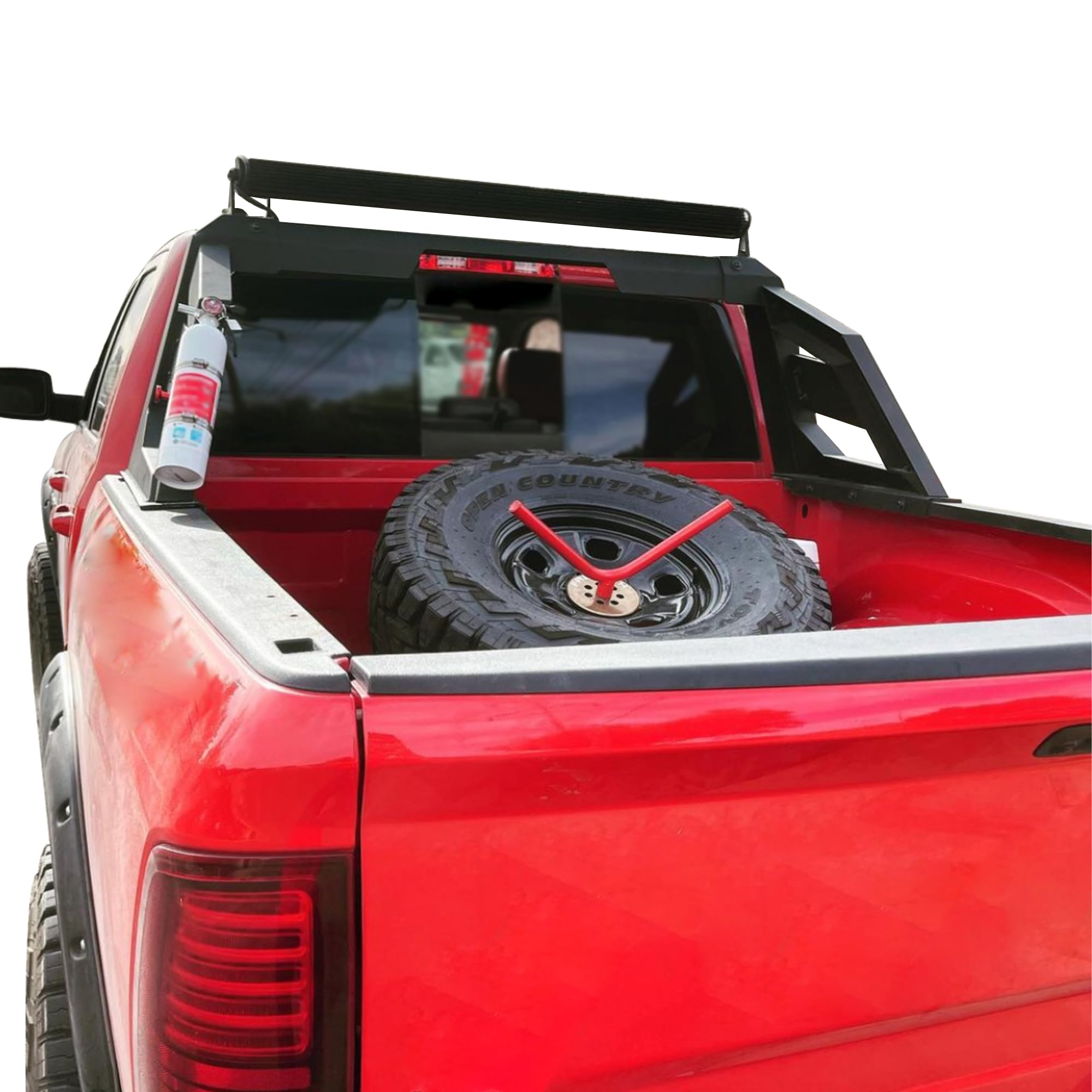 Armour Black Horse Roll Bar Matte Black Includes 1 40in LED Light Bar Compatible with 07-22 Silverado 1500|09-24 Ford F-150|07-24 Tundra|07-24 Sierra/Silverado 1500/2500/3500 HD|19-24 Ram 1500