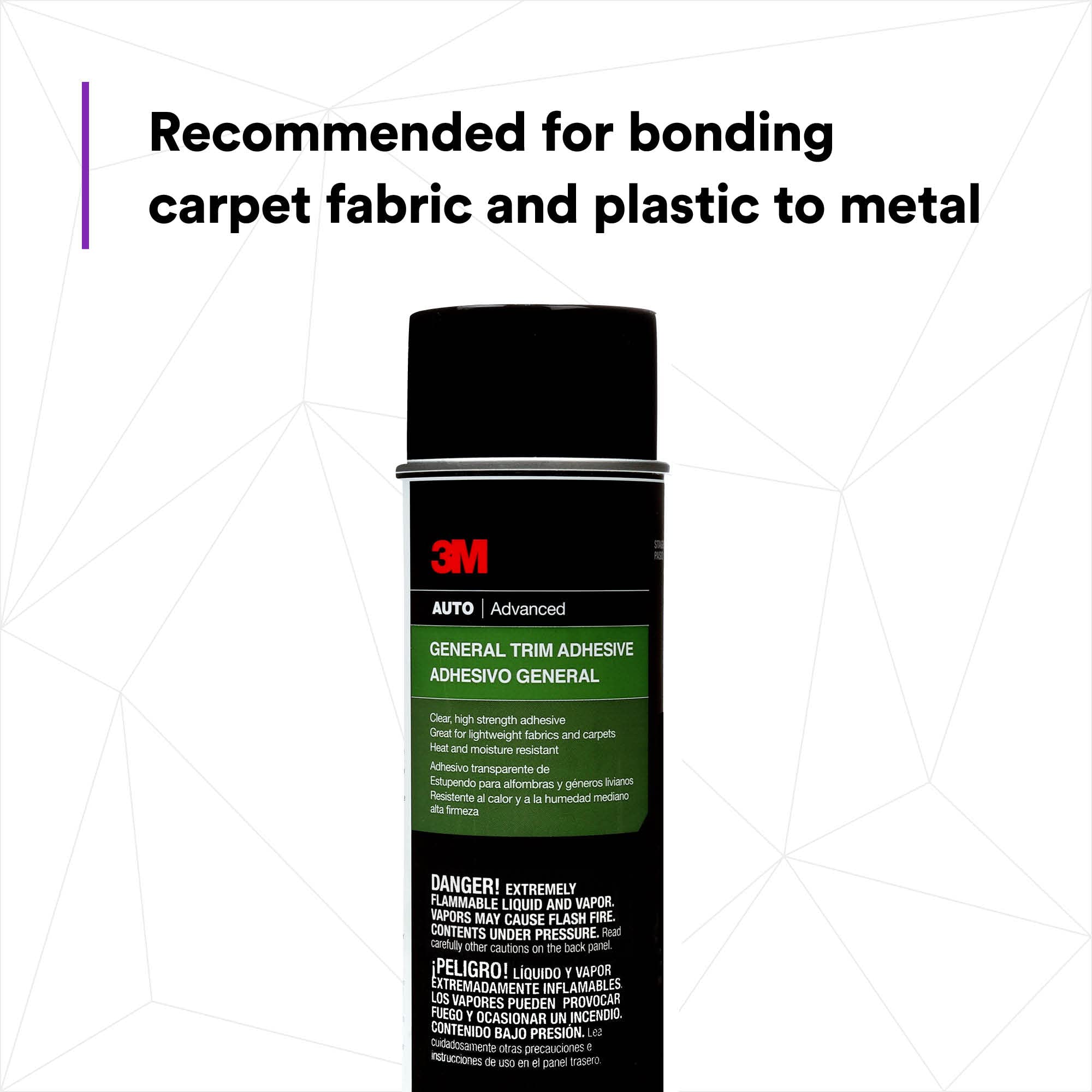 3M 08088 General Trim Adhesive, High Strength, Clear Drying, Aerosol, 18.1 oz