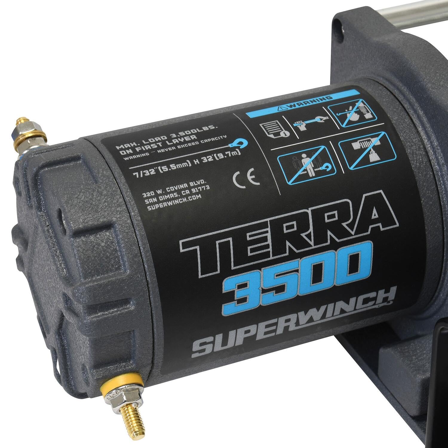 Winch SUPERWINCH 3500 lbs Roller Fairlead 32ft Steel Rope
