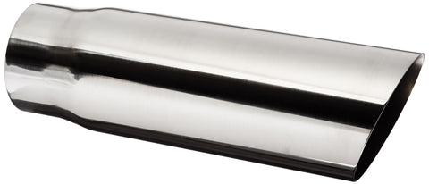 Vibrant Performance 1561 Vibrant Power Exhaust Tip, Weld-On, 3.00 in. Inlet I.D, 3.50 in. Outlet O.D, Single Wall, Angle Cut, 11.00 in. long, 304 Stainless Steel, Mirror Polished, each
