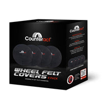 CBB-WTFC Counteract Felt Covers to Protect Rims - 4 Pack - Includes Fixing Lines and Plastic Clips - Wheel Totes Sold Separately - Designed to Fit Tires 20" to 31" in Diameter