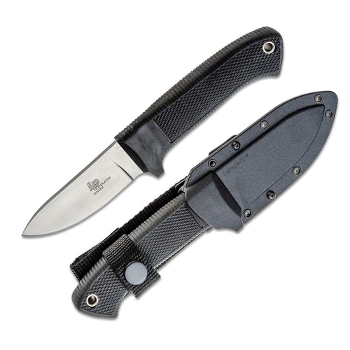 Cold Steel 3.5" Pendleton Hunter AUS 10A Stainless Steel Drop Point Fixed Blade Outdoor Camping Game Hunting Knife Ergonomic Kray-Ex Handle, Weather-Resistant Secure-Ex Sheath