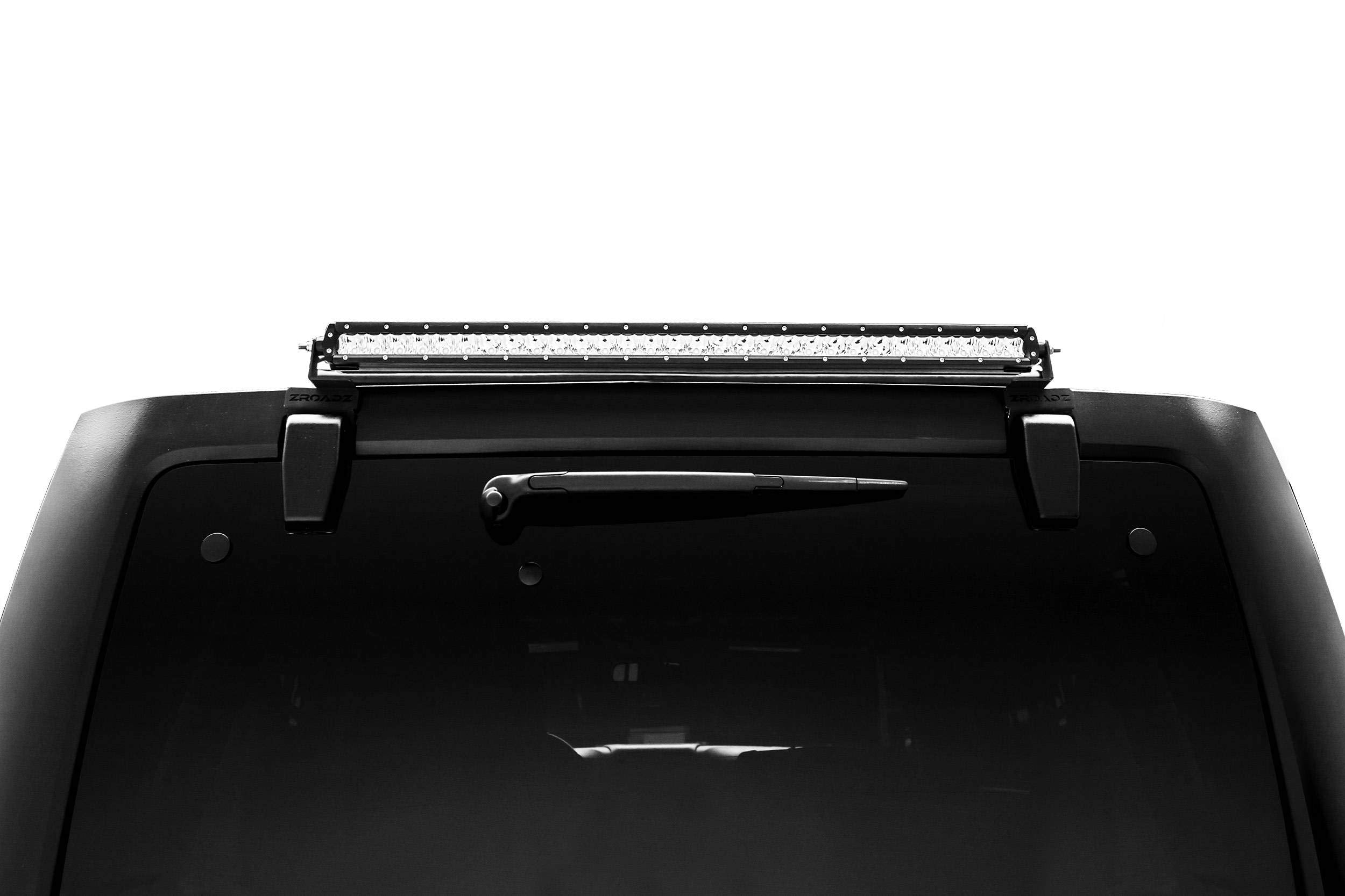 ZROADZ 30 Inch Staight Single Row LED Light Bar Rear Window Bracket to Mount (1) 2007-2018 Jeep JK - Z394811