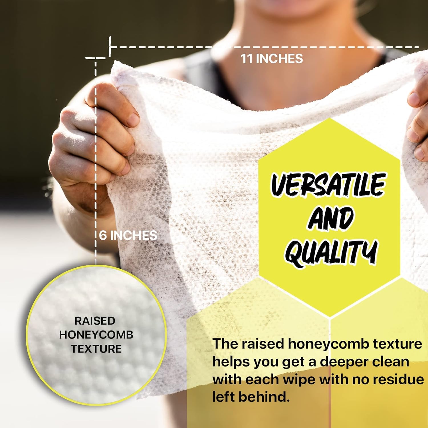 Klean Freak Body Wipes - Wipe Away Sweat and Odor for Face and Body, No Water, Large Textured, Travel, Gym, Camping and More, 120 Cnt Jug (Citrus)