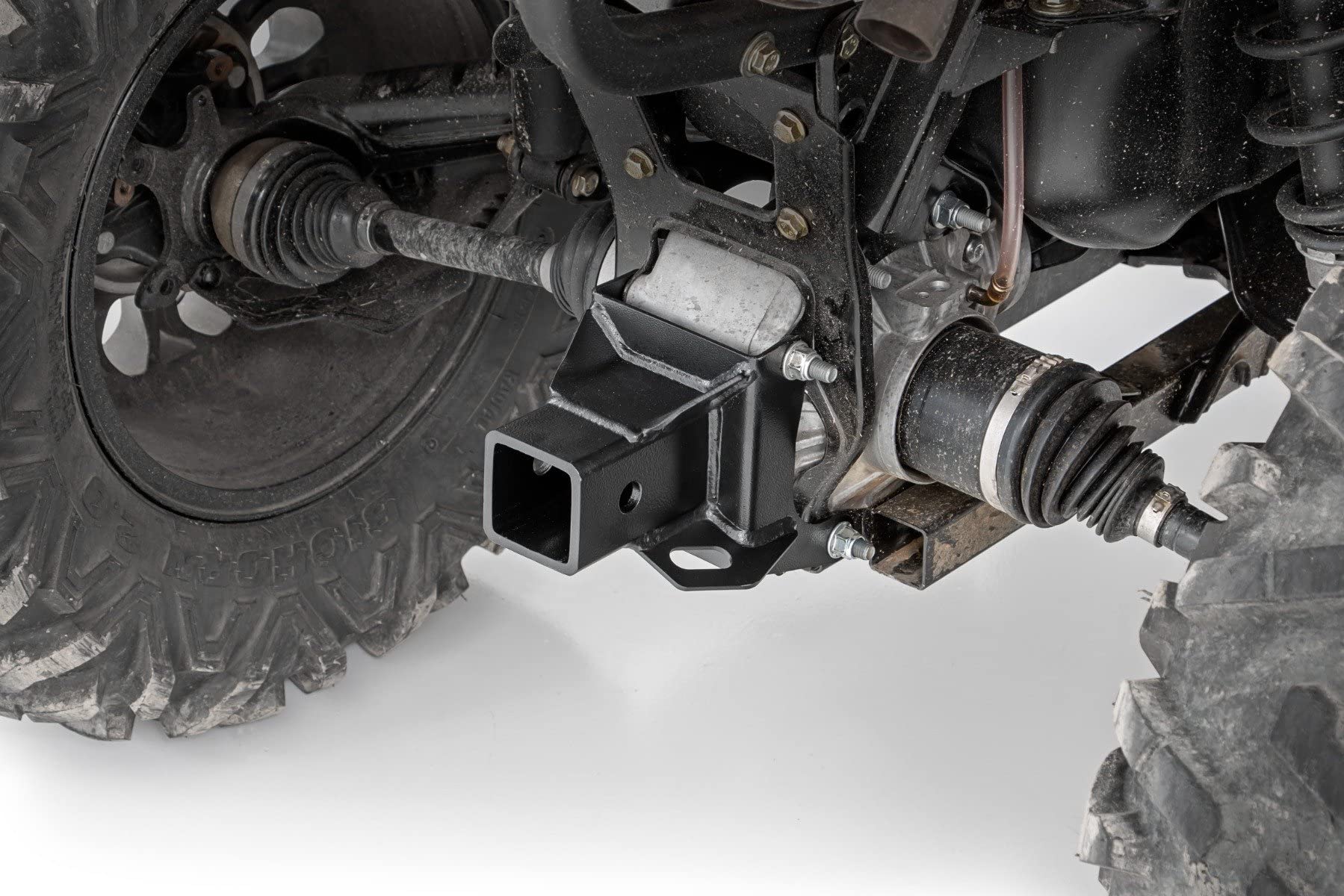 2" Receiver Hitch Rough Country for Can-Am Outlander 570/1000 & Renegade 500/1000 - Heavy-Duty Steel, Bolt-On ATV Hitch for Towing & Accessories