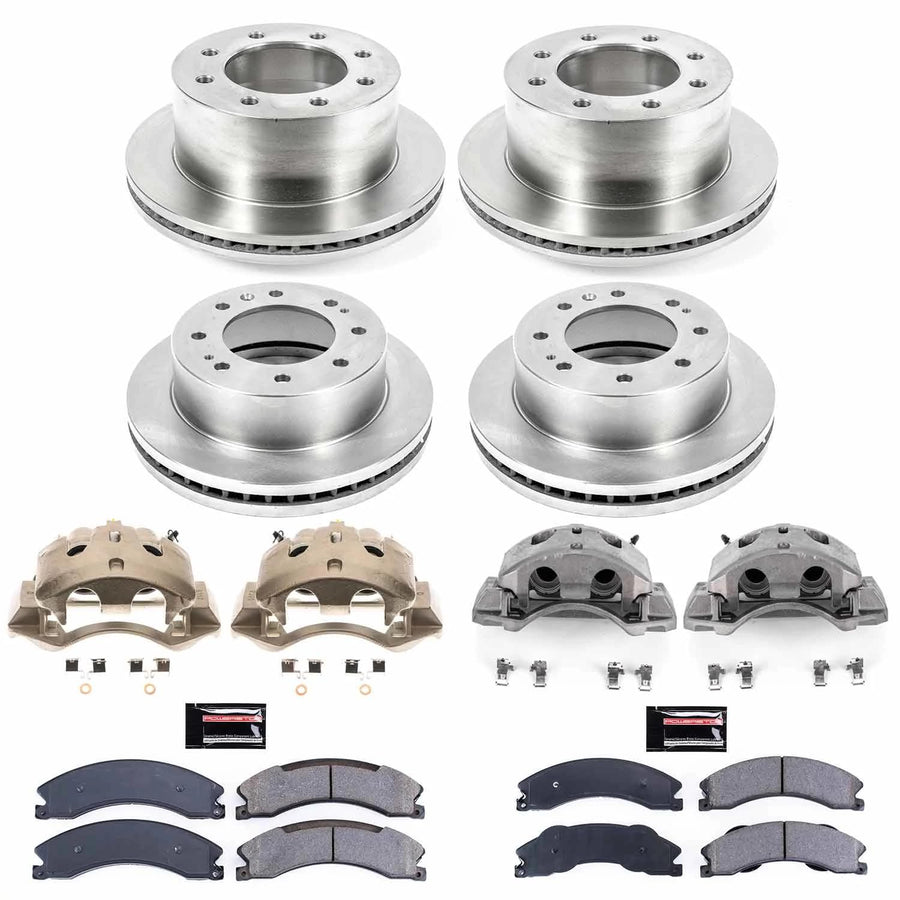 Power Stop KCOE6260 Front and Rear Caliper Kit-OE Rotors, Ceramic Brake Pads, Calipers Autospecialty For Chevrolet Silverado 3500 HD, GMC Sierra 3500 HD [Model Specific]