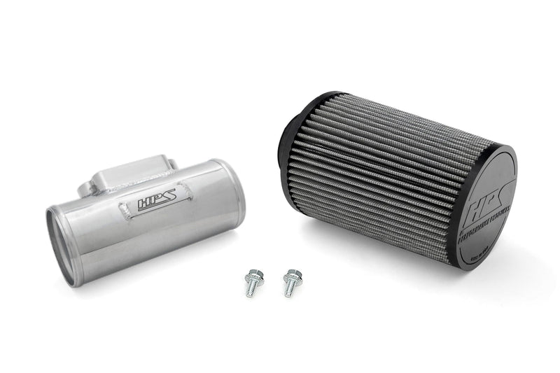 HPS 3" Polished Aluminum MAF Sensor Housing with HPS-4297 Cone Air Filter Compatible for Lexus Toyota 2JZ 1MZ 1UZ Engine, MAFT-1603
