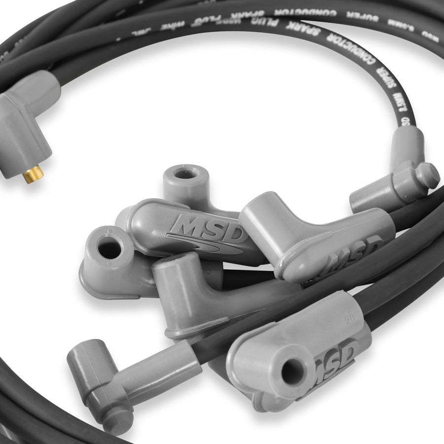 Super Conductor MSD 35653 Spark Plug Wire Set, Black