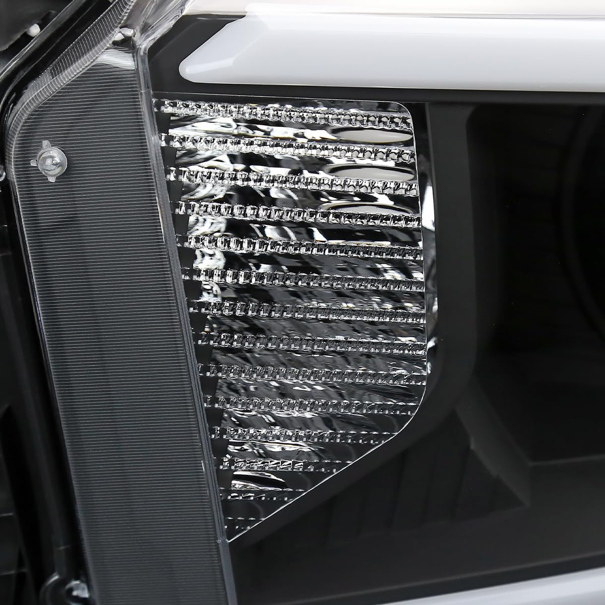 Black Projector Headlights w/LED Tube SPEC-D TUNING Compatible with 2014-2021 Toyota Tundra, Left + Right Pair Headlamp Assembly