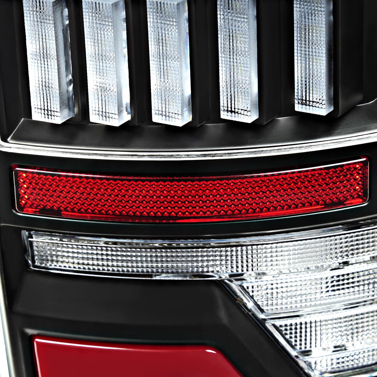Black Tail Lights w/Red LED SPEC-D TUNING Compatible with 2002-2006 Dodge Ram 1500/2500 / 3500, Left + Right Pair Assembly
