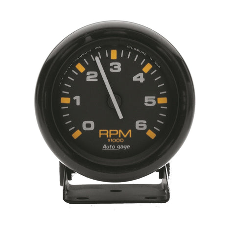 AUTO METER Autogage 2306 Mini Tachometer,2.750 in., Black dial/Black bezel
