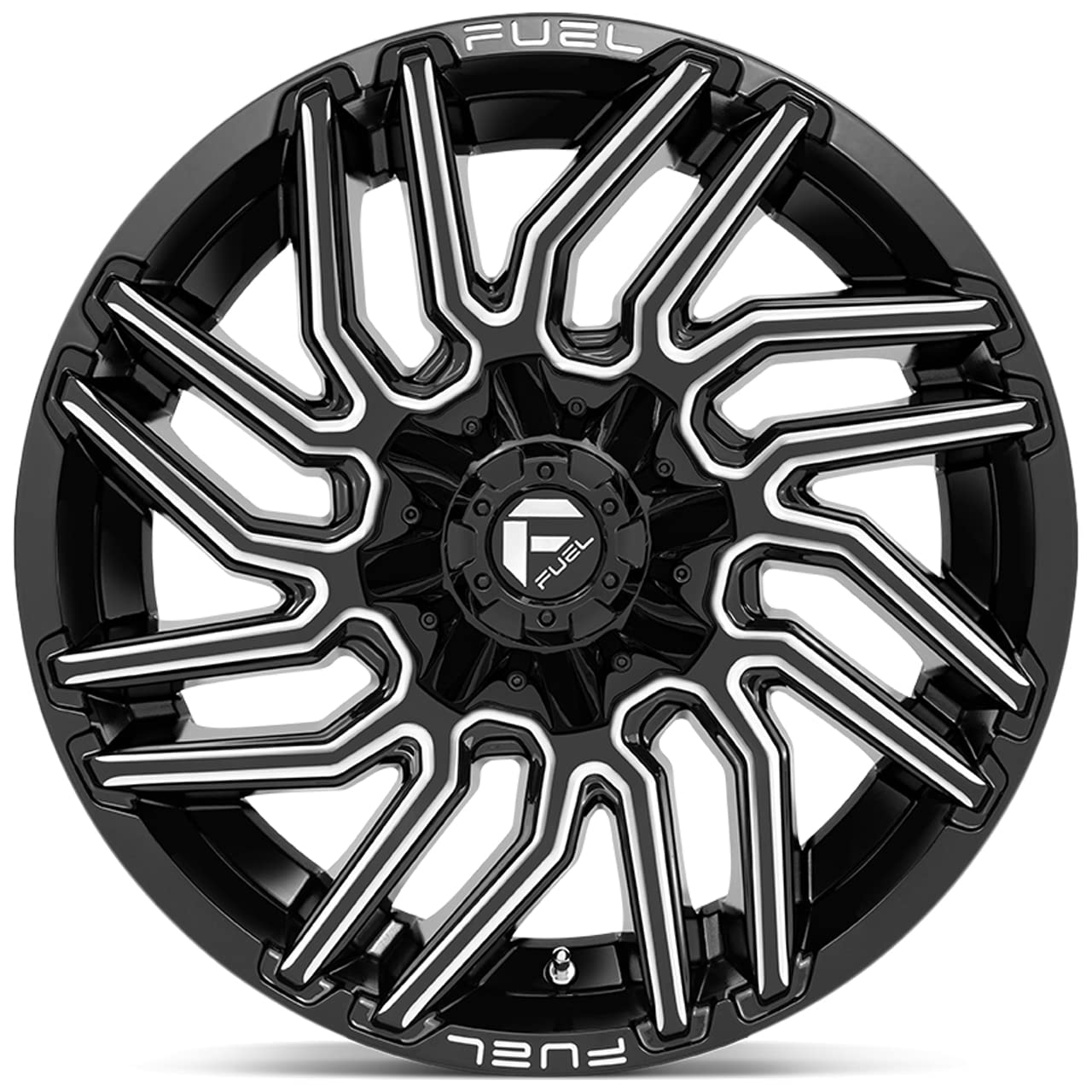 1PC Fuel D773 22X10 8X6.5 G-BLK-MILL -18MM - D77322008247