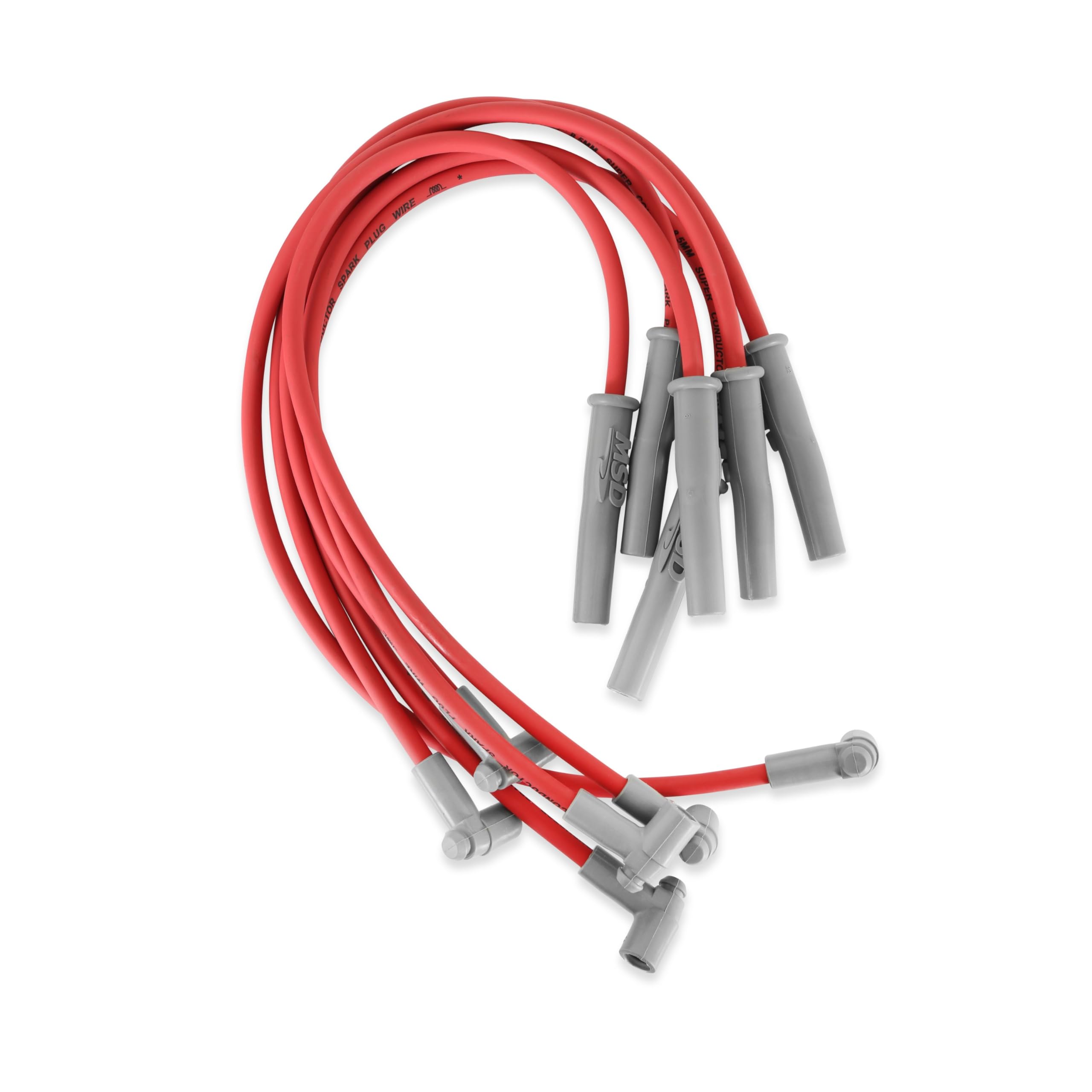 Super Conductor MSD 31869 Spark Plug Wire Set, Red