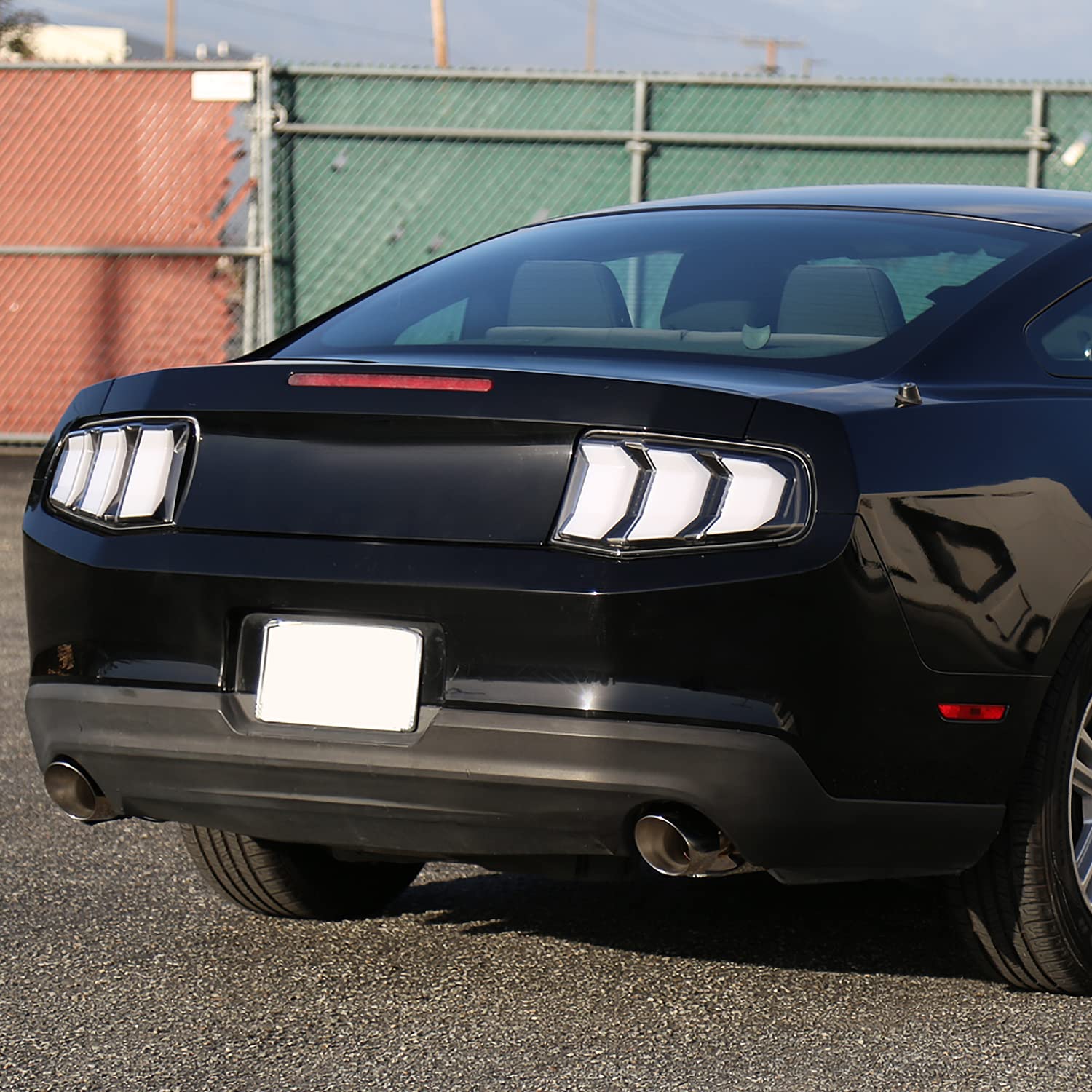 Sequential LED Signal Tail Lights SPEC-D TUNING Black Compatible with 2010-2012 Ford Mustang, Left + Right Pair Assembly