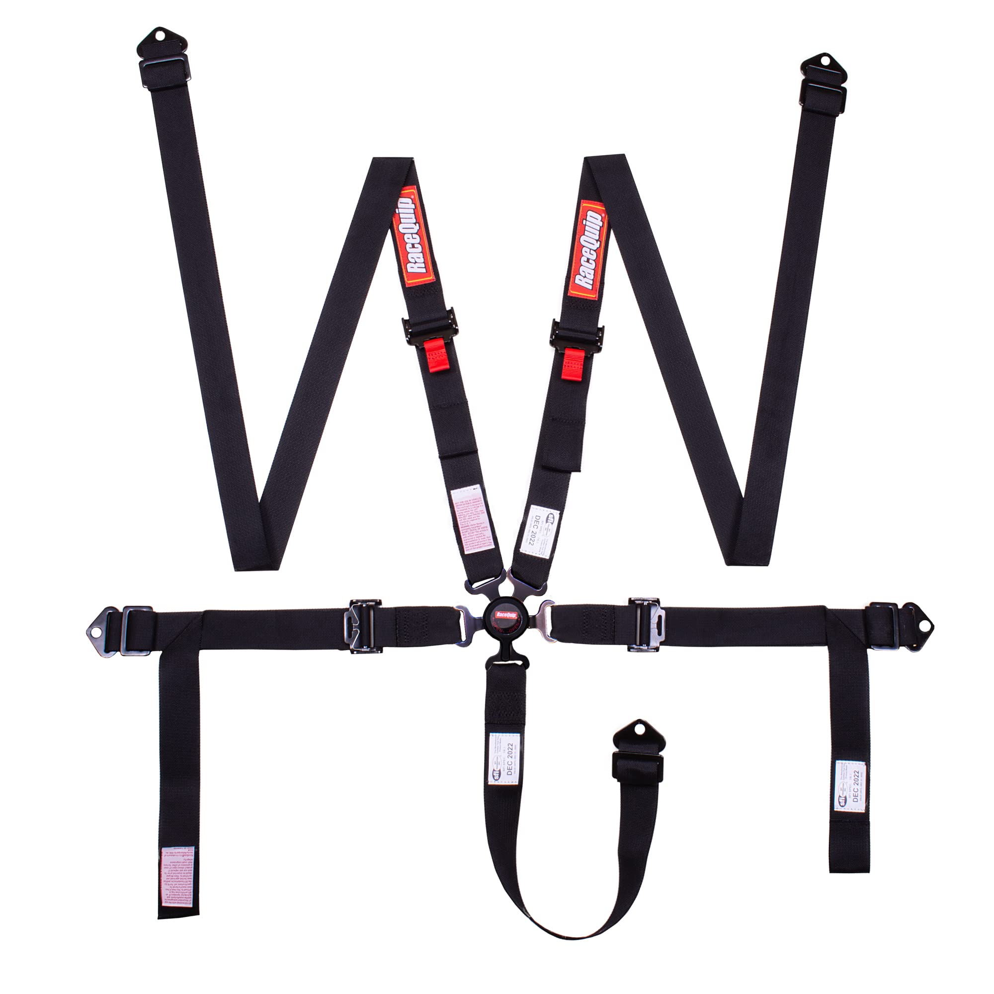 Camlock Racequip 841001RQP 2" SFI 16.1 5-Point Harness with Pull Down Lap Belt
