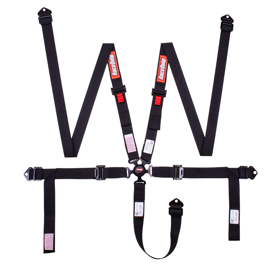 Camlock Racequip 841001RQP 2" SFI 16.1 5-Point Harness with Pull Down Lap Belt