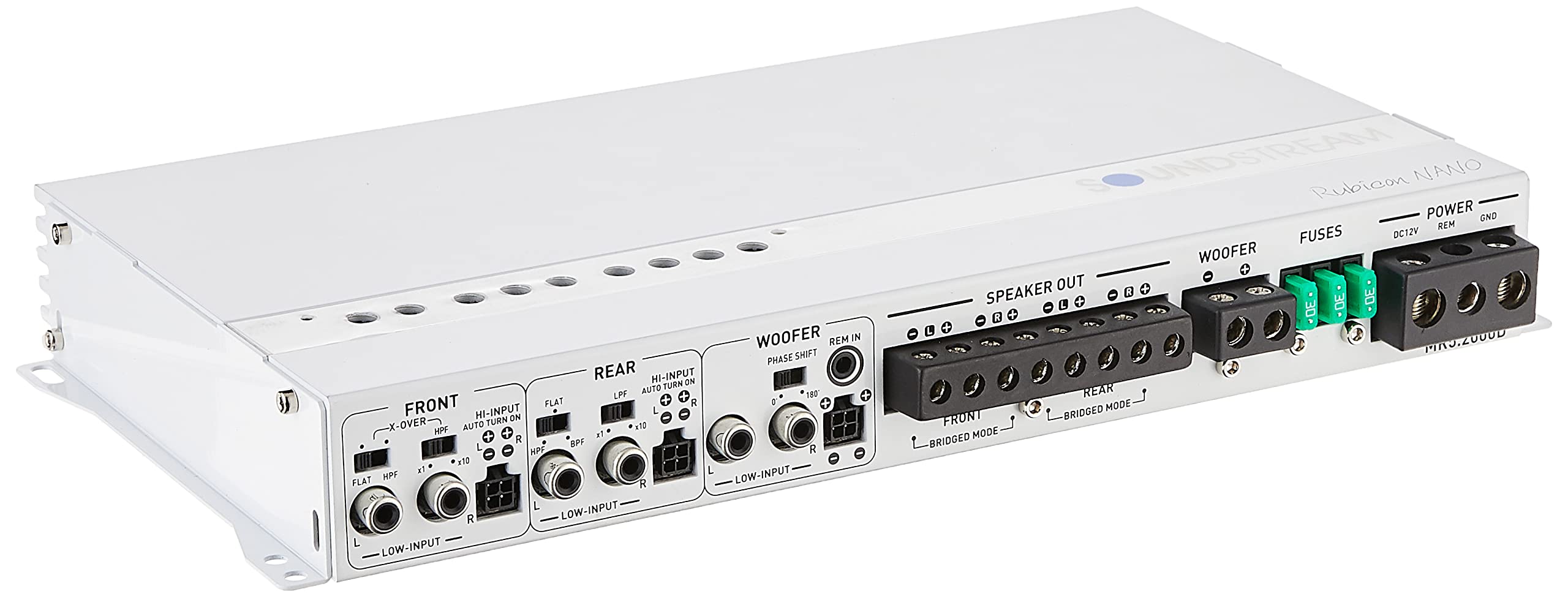 Rubicon Nano Soundstream 2000W Class D 5-Channel Marine Amplifier , White