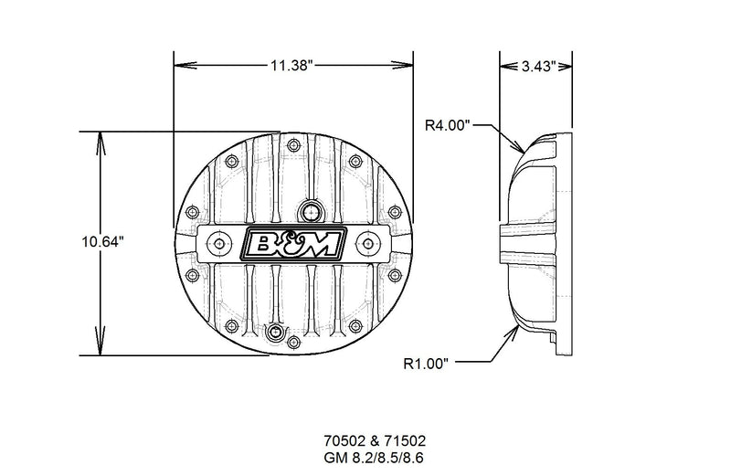 Differential Cover B&M 70502 for Chevrolet
