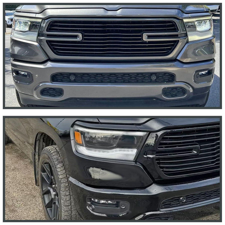 LED Fog Lights SPEC-D TUNING Chrome with Universal Wiring and Switch Compatible with 2019-2022 Dodge Ram 1500, L+R Pair Assembly