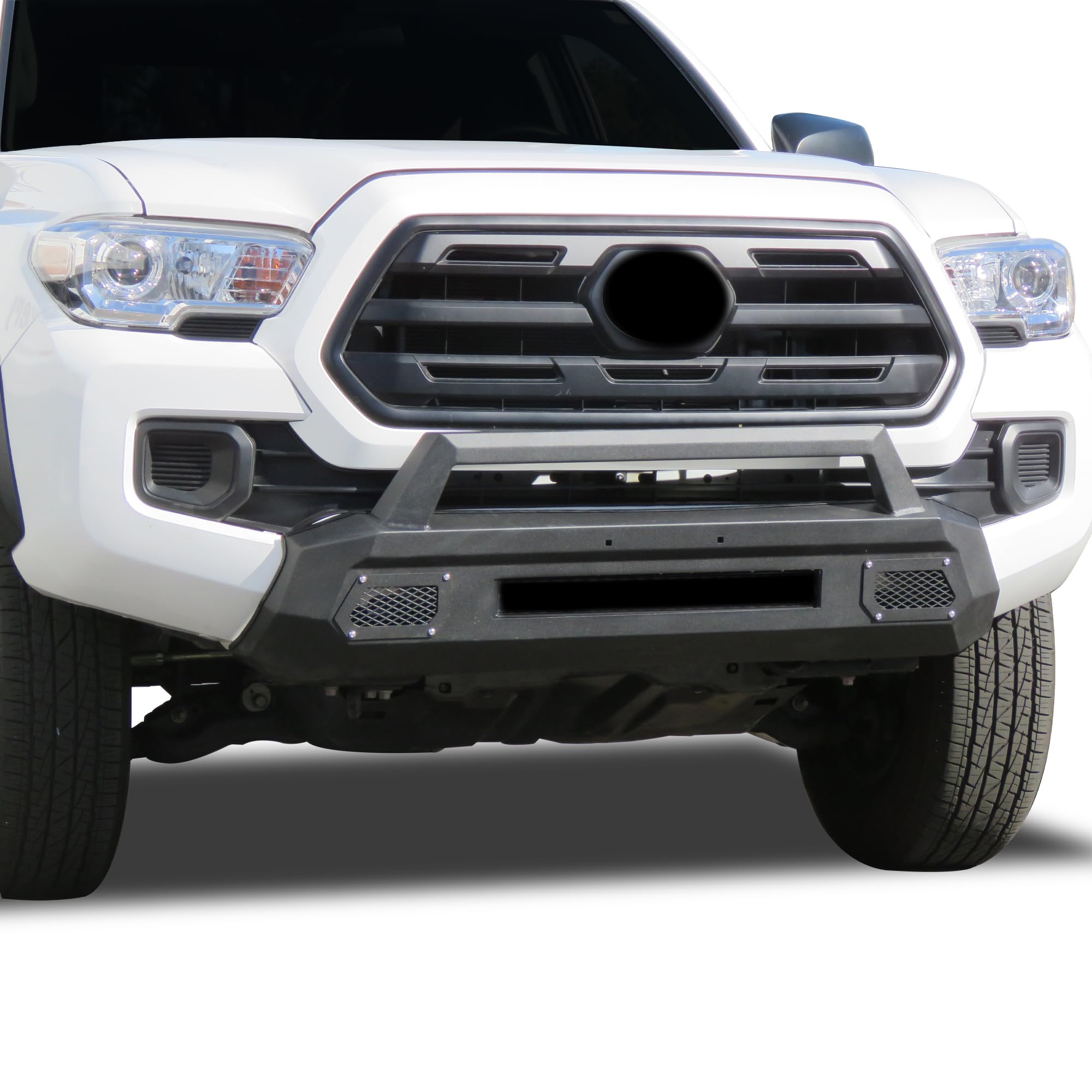 Armour III Black Horse Light Duty Front Bumper Textured Black Compatible with 2016-2023 Toyota Tacoma-AR3LD62NL
